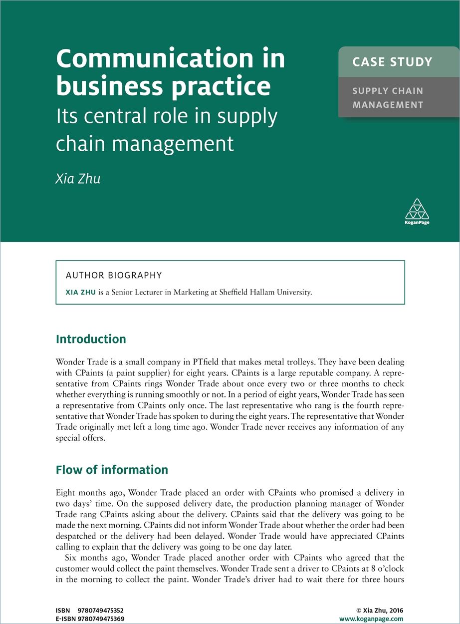 Case Study Communication in Business Practice Kogan Page